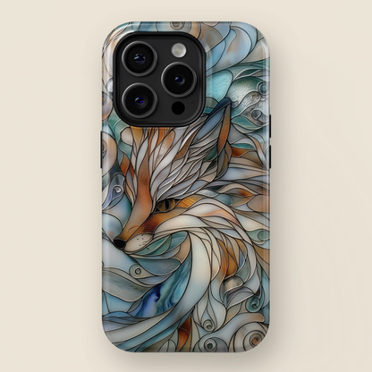 Fox Stained Glass Design iPhone Case