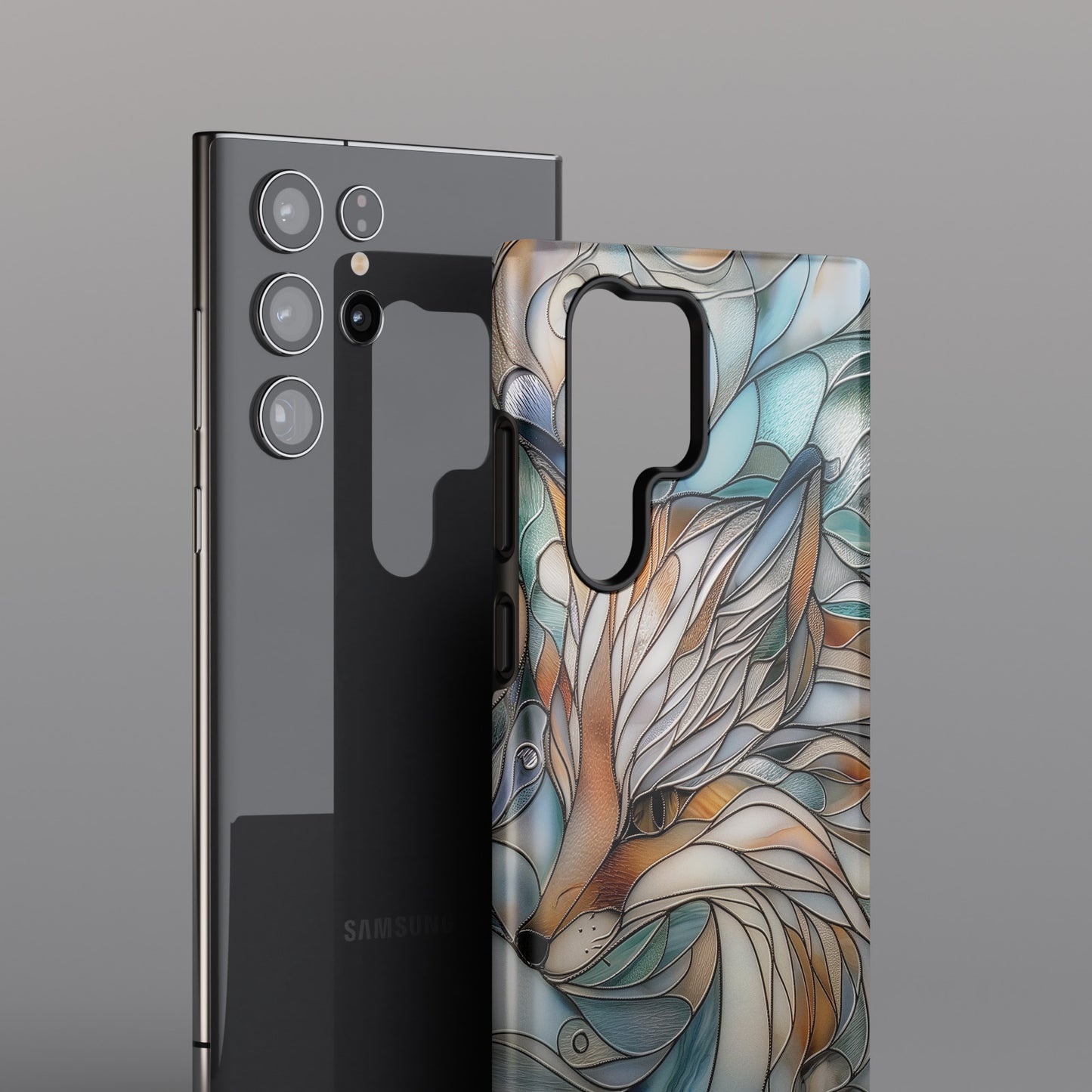 Fox Stained Glass Design Samsung Phone Case