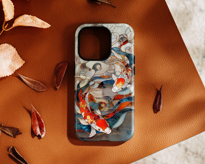 Koi Fish Stained Glass Design 1 iPhone Case