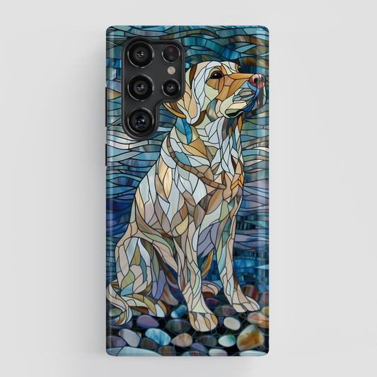 Labrador Retriever Stained Glass Design Samsung Phone Case