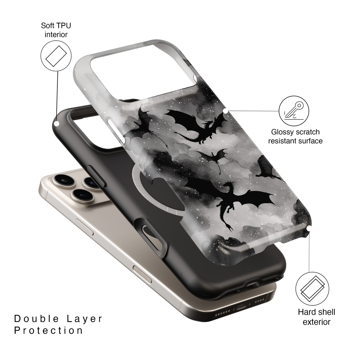 Storm of Dragons Design iPhone Case