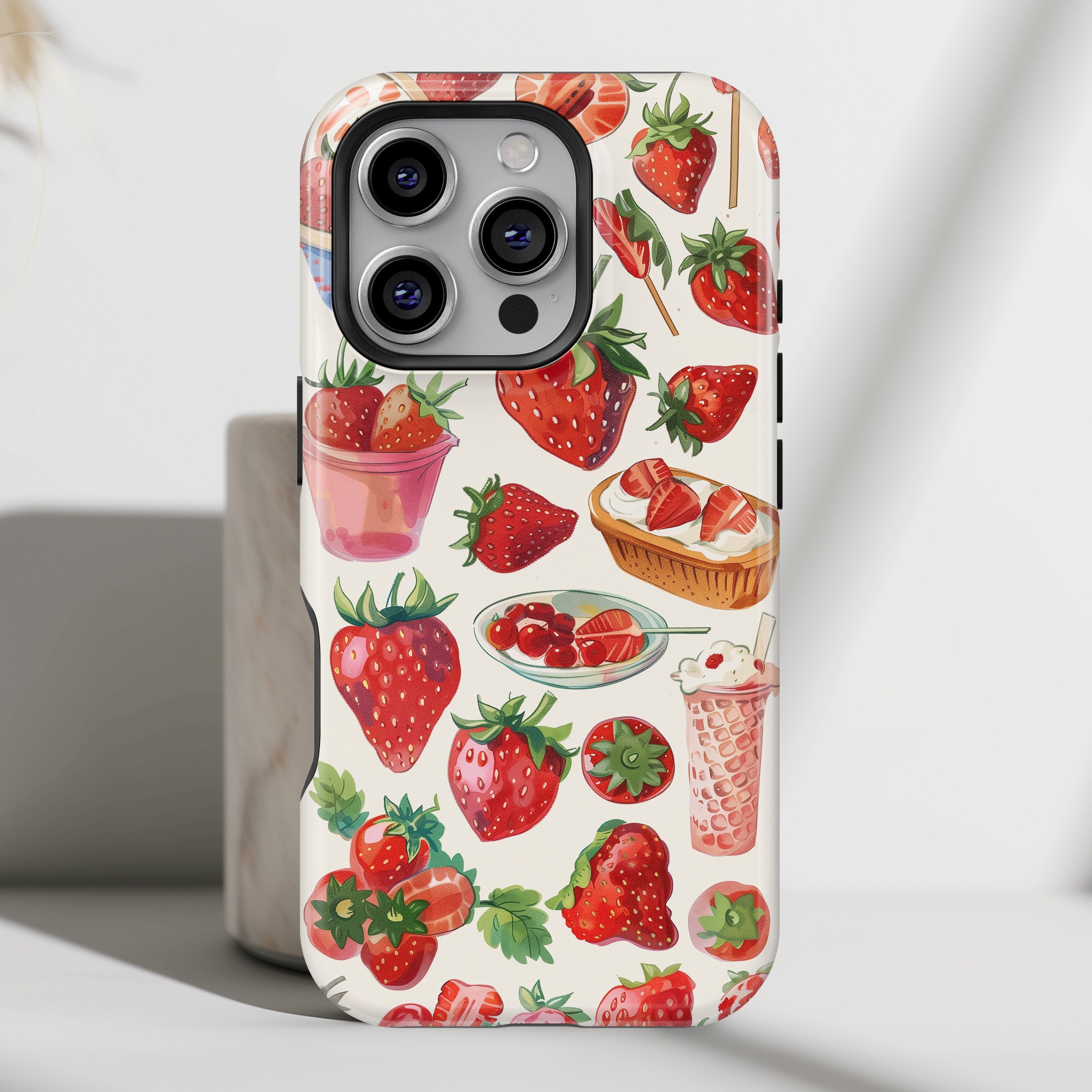 Strawberry Collage Pattern iPhone Case – SigCase