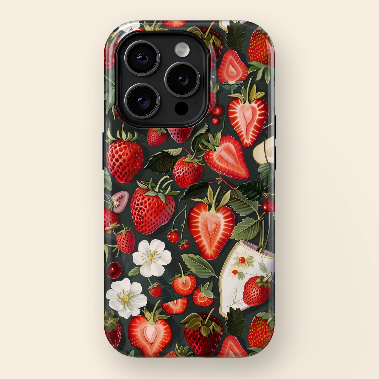 Strawberry Pattern iPhone Case