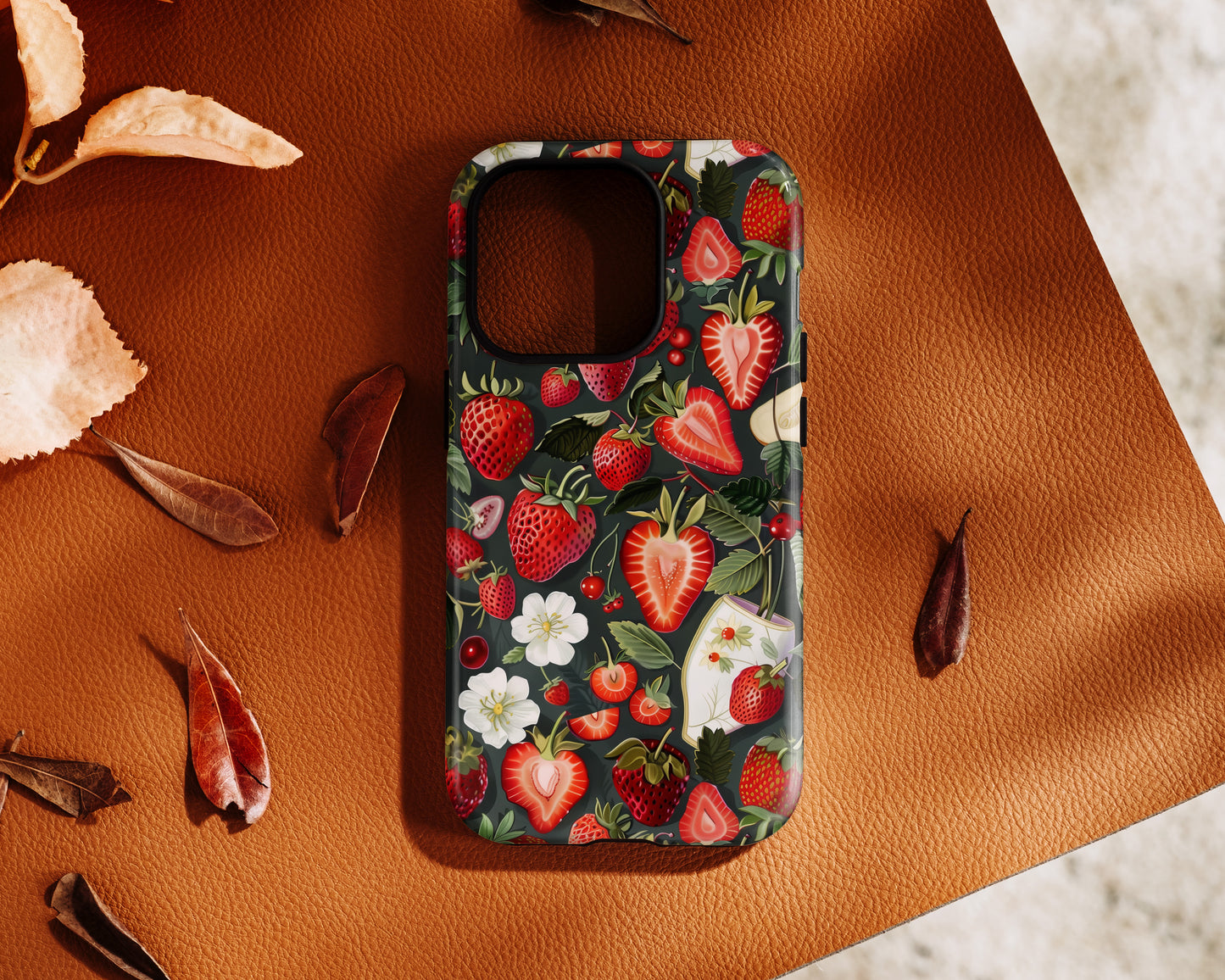 Strawberry Pattern iPhone Case