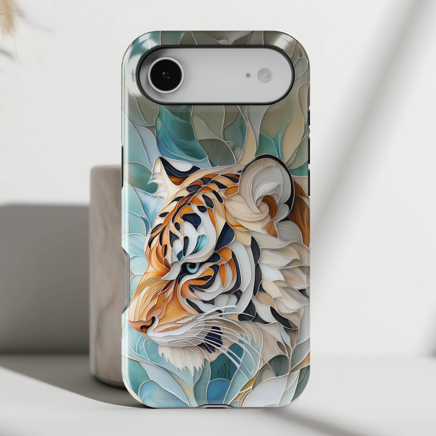 Tiger Stained Glass Design iPhone Case