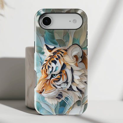 Tiger Stained Glass Design iPhone Case