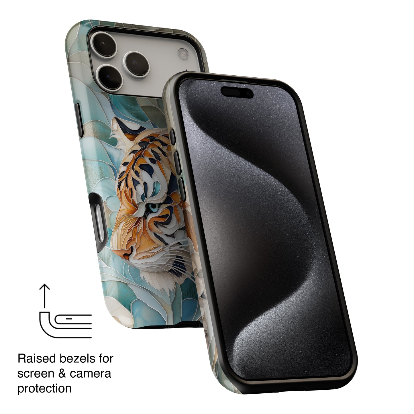 Tiger Stained Glass Design iPhone Case