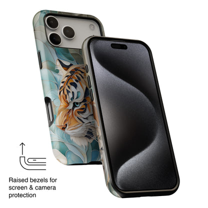 Tiger Stained Glass Design iPhone Case