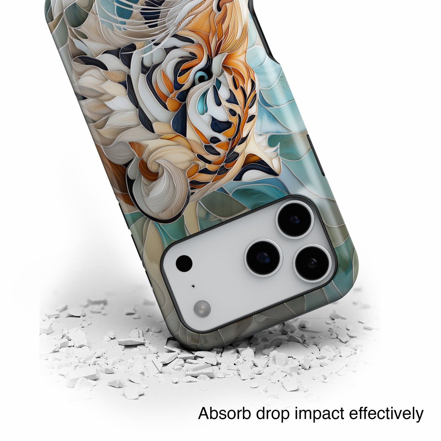 Tiger Stained Glass Design iPhone Case