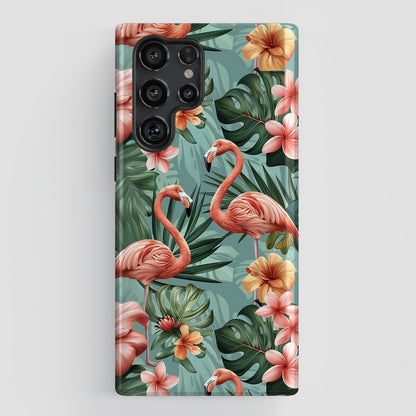 Tropical Flamingo Design Case for Galaxy S series Phones