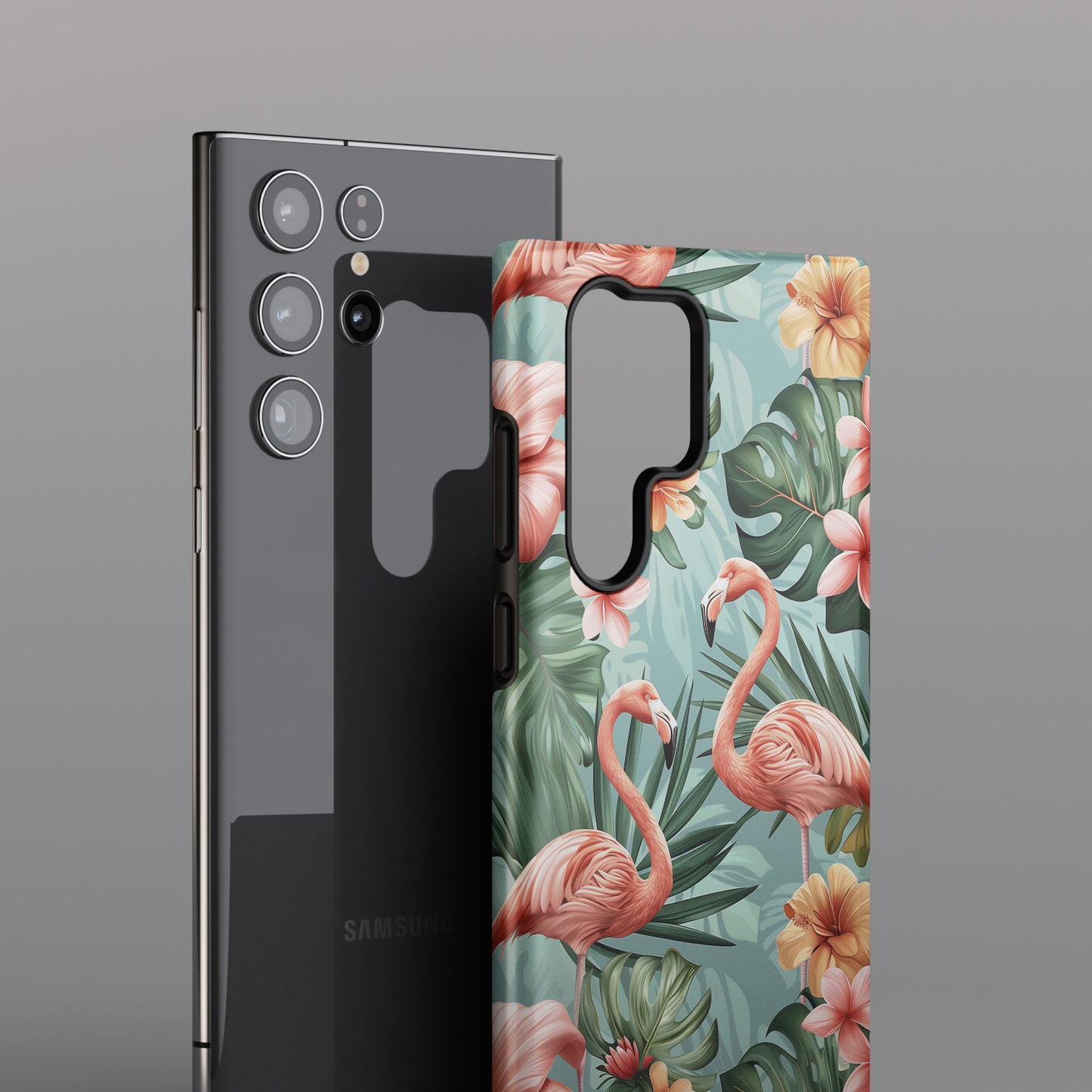 Tropical Flamingo Design Case for Galaxy S series Phones