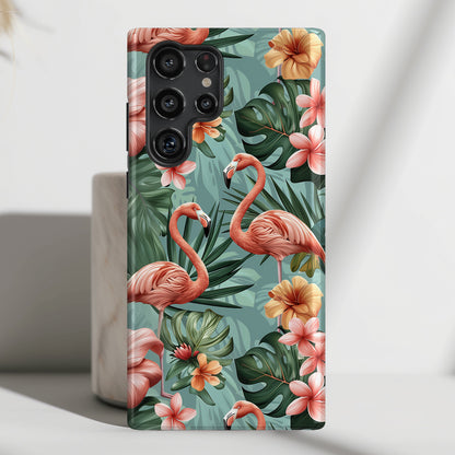 Tropical Flamingo Design Case for Galaxy S series Phones