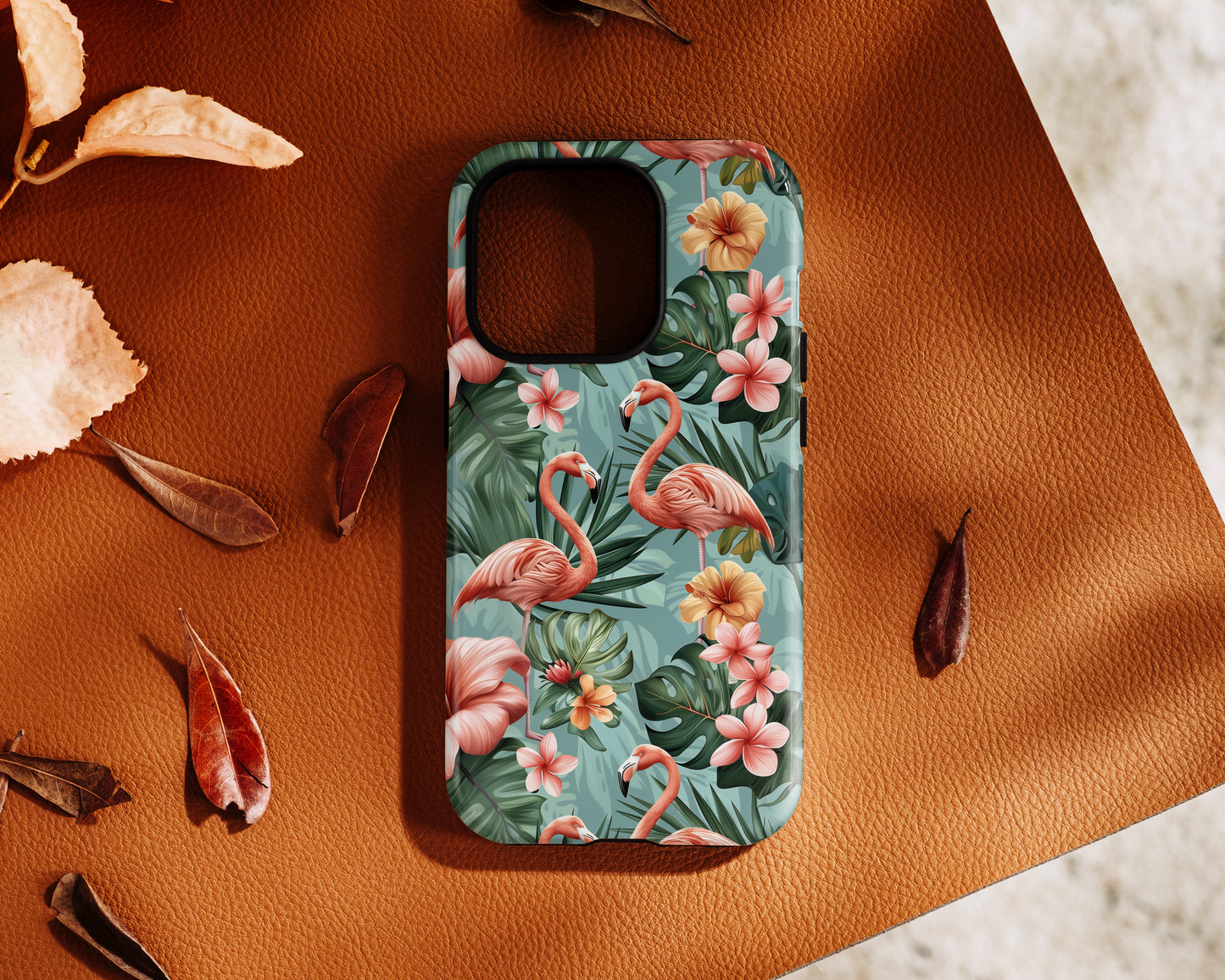 Tropical Flamingo Design iPhone Case