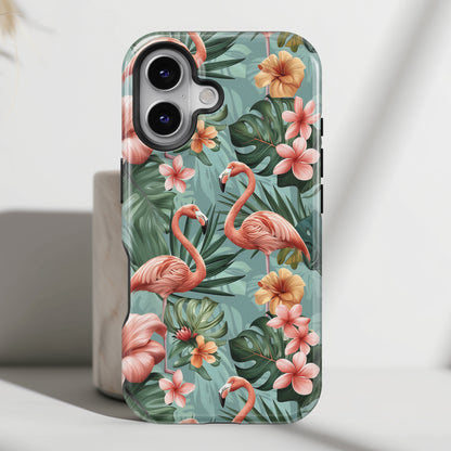 Tropical Flamingo Design iPhone Case