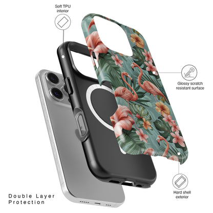 Tropical Flamingo Design iPhone Case