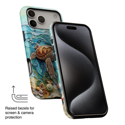Turtle in The Sea Design iPhone Case
