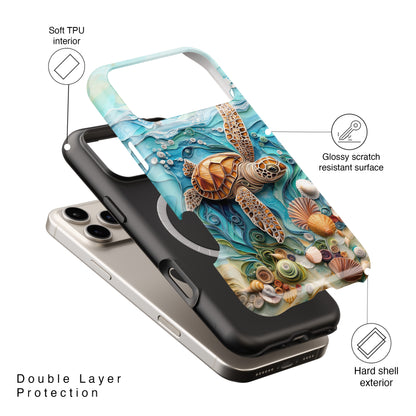 Turtle in The Sea Design iPhone Case
