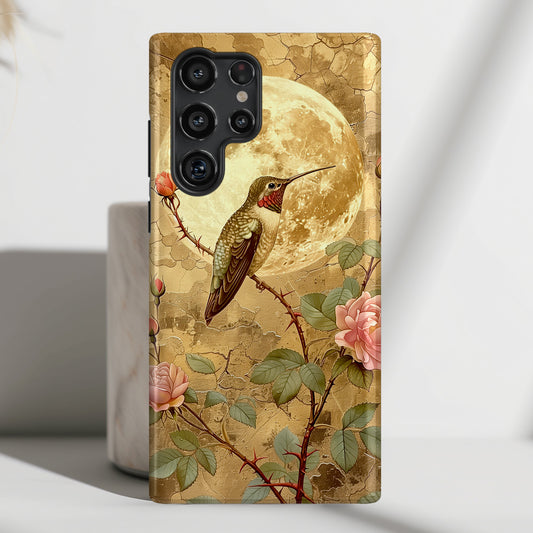 Vintage Grunge Hummingbird Design Case for Galaxy S series Phones