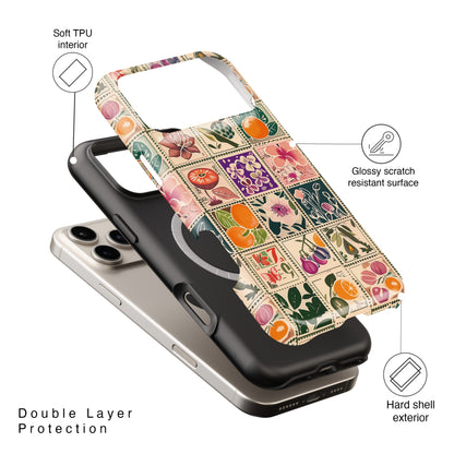 Vintage Stamps Collage iPhone Case