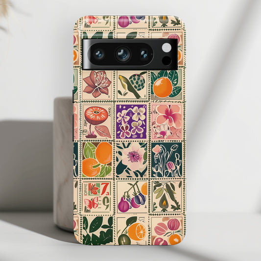 Vintage Stamps Collage Design Google Pixel Phone Case
