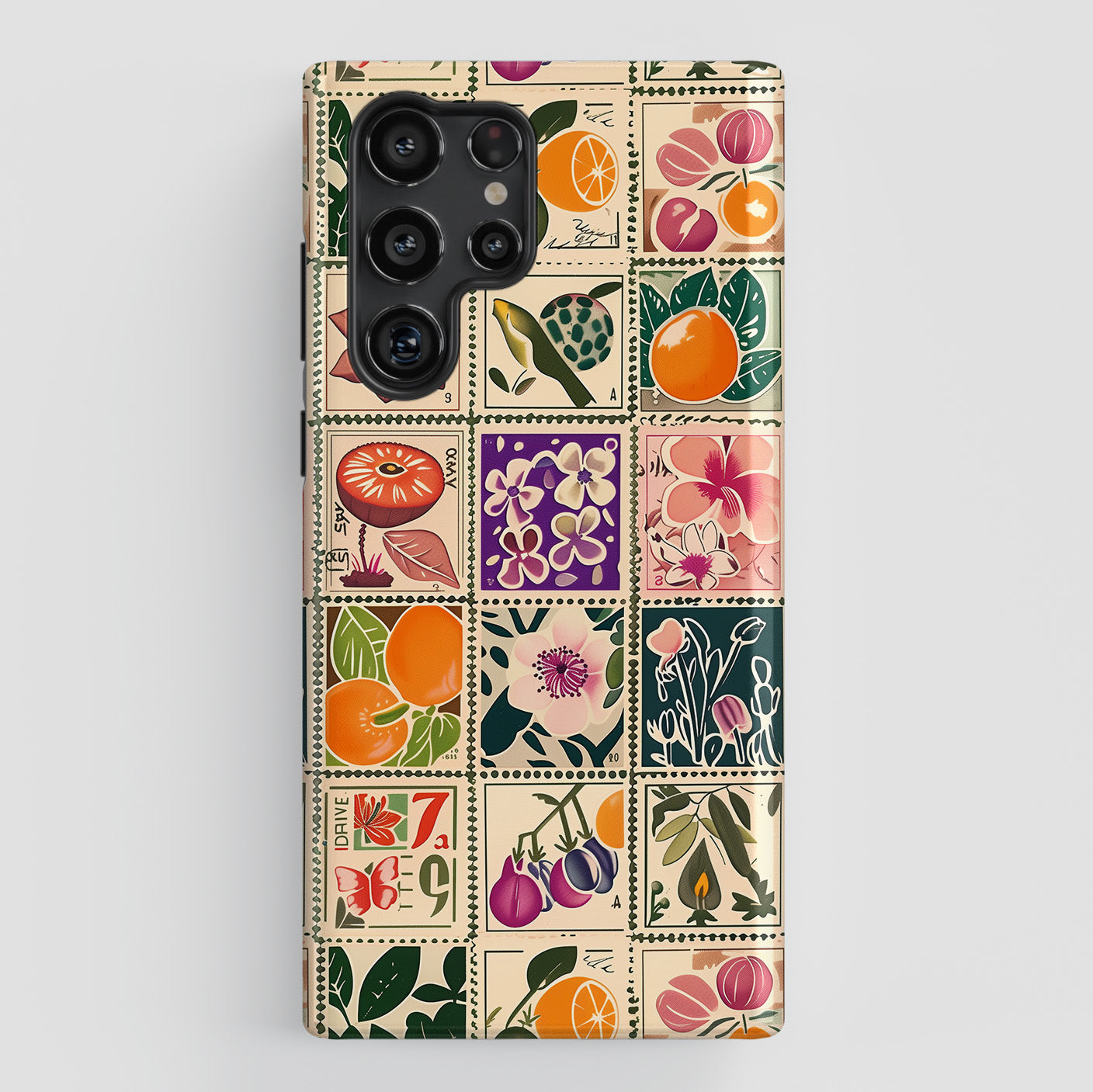 Vintage Stamps Collage Design Case for Galaxy S series Phones