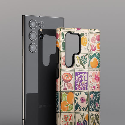 Vintage Stamps Collage Design Case for Galaxy S series Phones