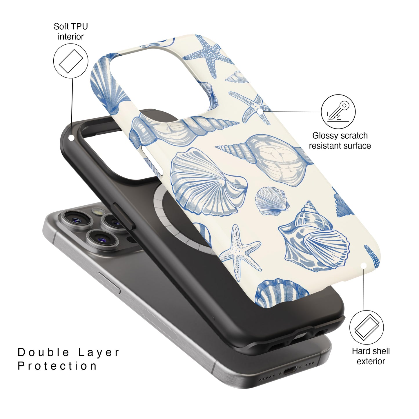 Seashell Design iPhone Case