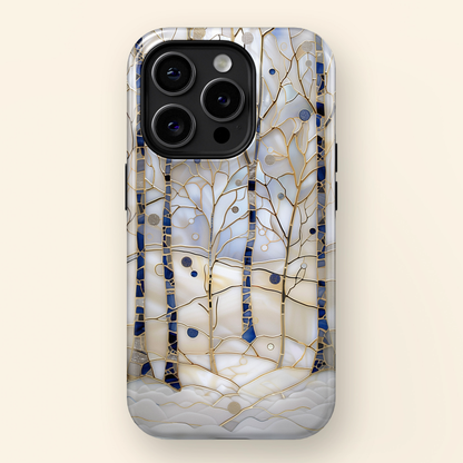 Magical Forest Stained Glass Design iPhone Case