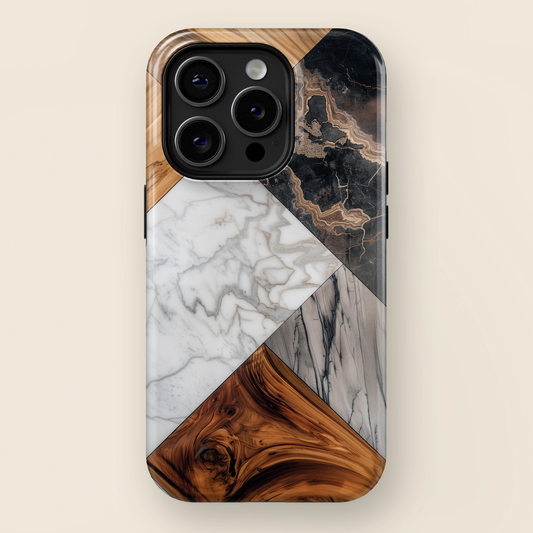 Wood & Marble Texture Design Case for iPhone